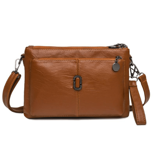 Fosh Women’s Leather Shoulder Bag – Compact Elegant Everyday Handbag