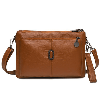 Fosh Women’s Leather Shoulder Bag – Compact Elegant Everyday Handbag