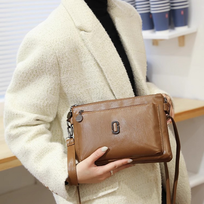 Fosh Women’s Leather Shoulder Bag – Compact Elegant Everyday Handbag
