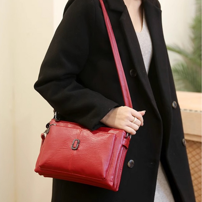 Fosh Women’s Leather Shoulder Bag – Compact Elegant Everyday Handbag