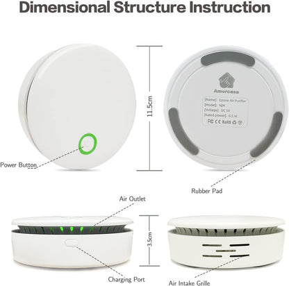 FreshAir Portable Ozone Odour Eliminator Compact Air Purifier
