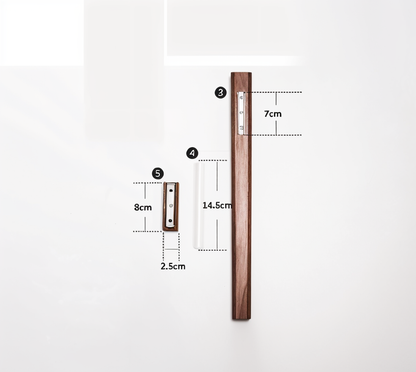 FreshFloret Wall Mounted Wooden Vase Solid Beech and Walnut Flower Display