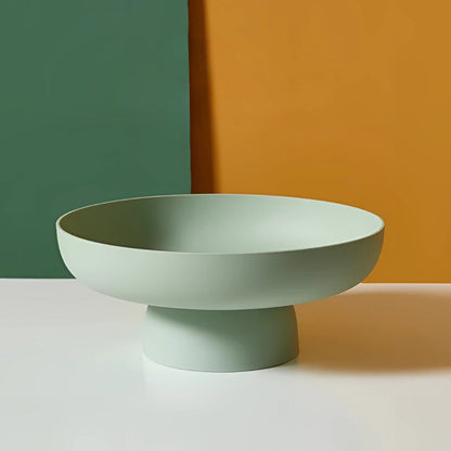 Fruitful Elegance Retro Fruit Bowl with Leaf Design Ceramic Look
