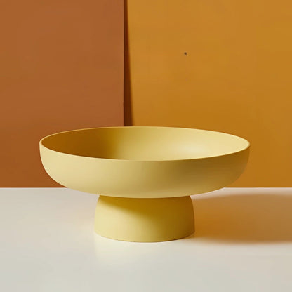 Fruitful Elegance Retro Fruit Bowl with Leaf Design Ceramic Look