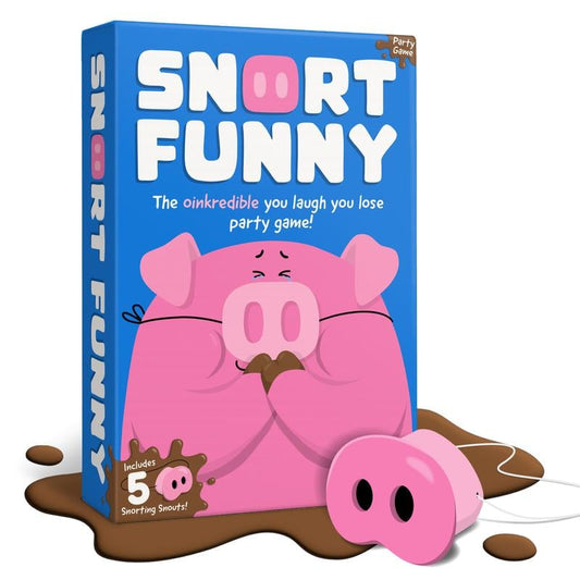 Funny Snort Party Game for 2–12 Players with Reusable Snouts and Quick Rounds