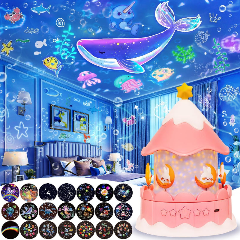 Galaxy Projector Night Light with Rotating Star Patterns