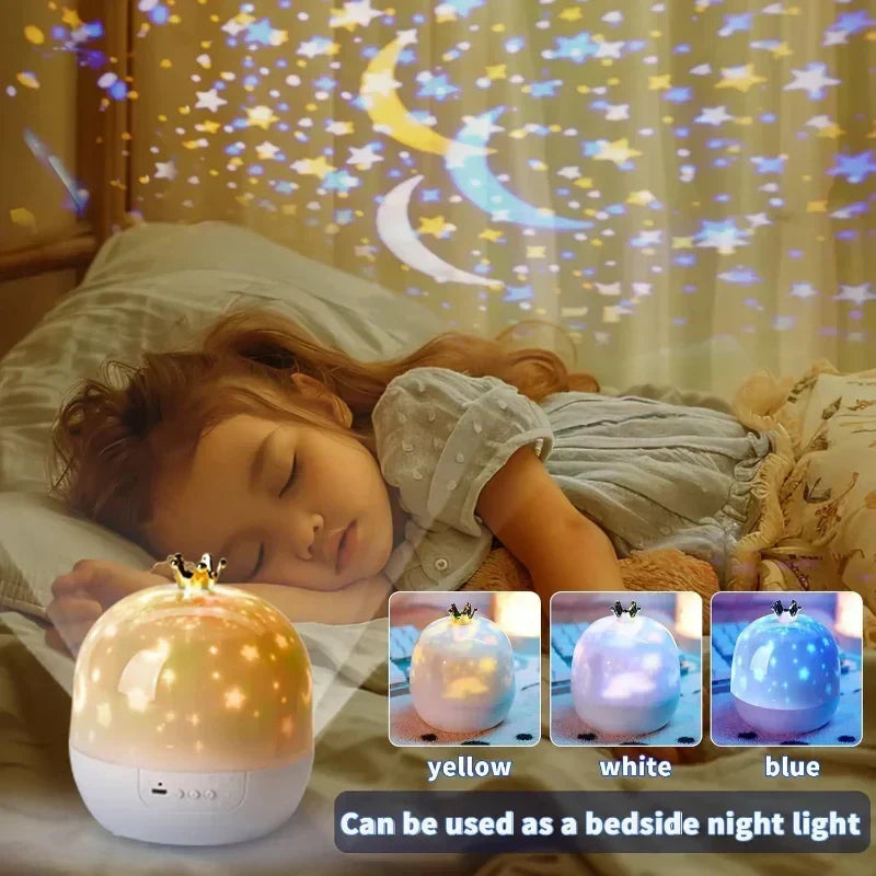 Galaxy Projector Night Light with Rotating Star Patterns