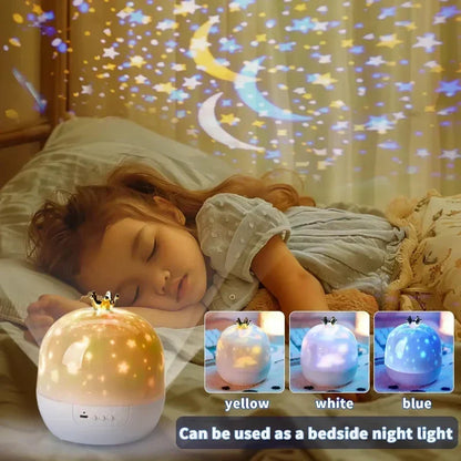 Galaxy Projector Night Light with Rotating Star Patterns