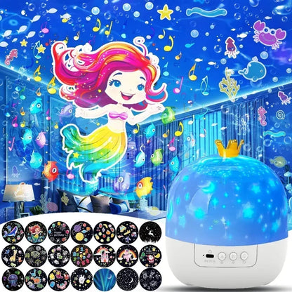 Galaxy Projector Night Light with Rotating Star Patterns