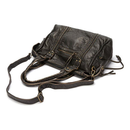 Genuine Leather Shoulder Bag Elegant Everyday Work Handbag