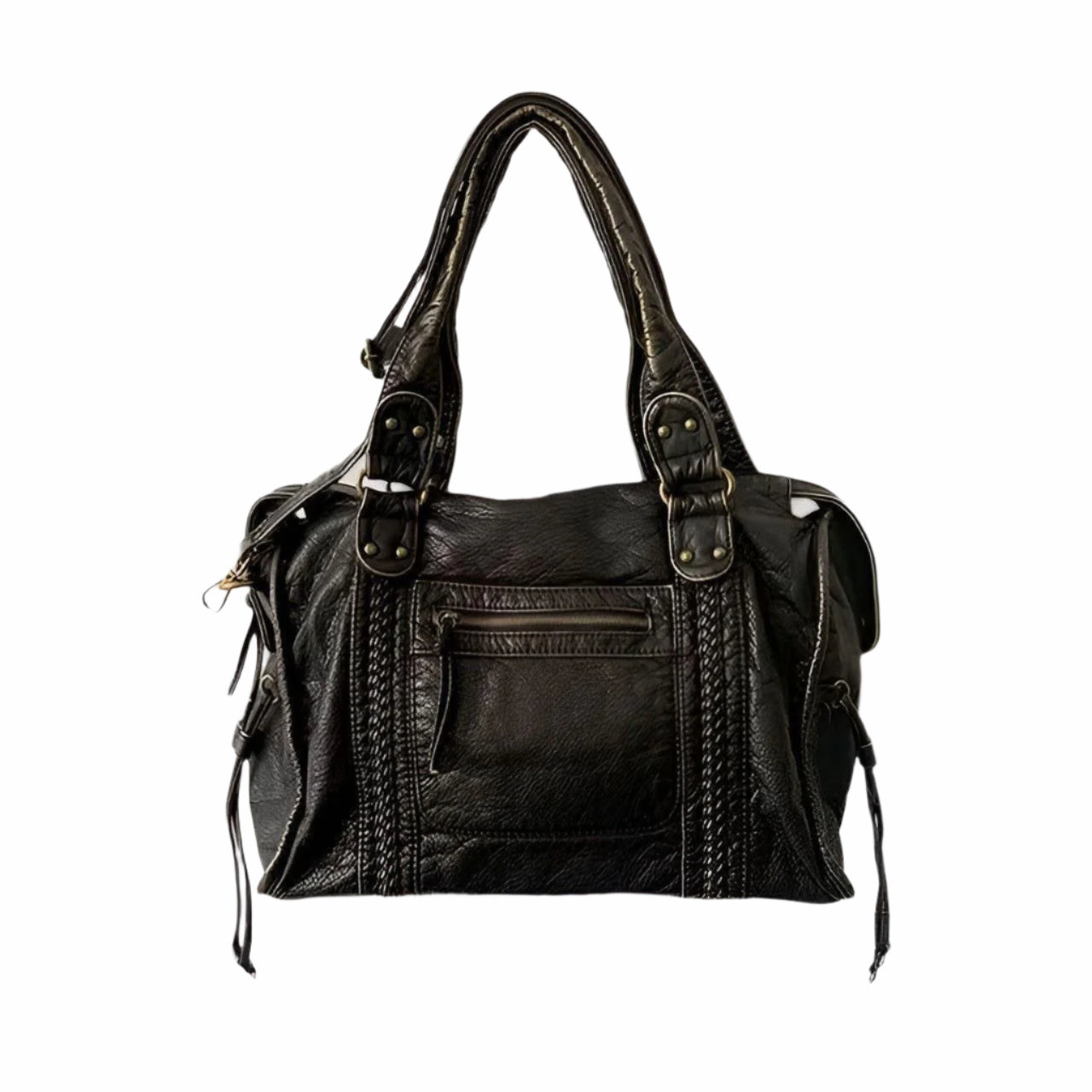 Genuine Leather Shoulder Bag Elegant Everyday Work Handbag