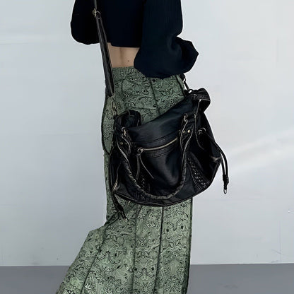 Genuine Leather Shoulder Bag Elegant Everyday Work Handbag