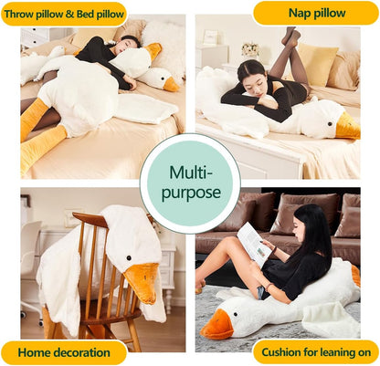 Giant Goose Plush Toy Soft Cuddly Pillow in Multiple Sizes