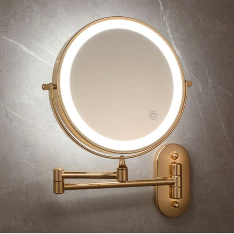 GlamGlow LED Makeup Mirror – Magnifying Vanity Mirror with Dimmable Touch Light & 360° Rotation