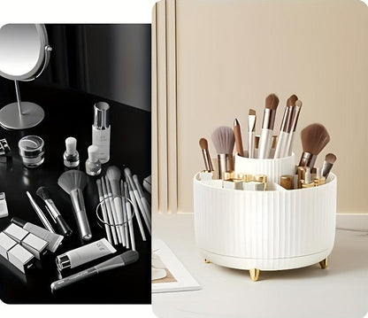 GlamSpin 360 Rotating Makeup and Desk Organizer with 5 Compartments