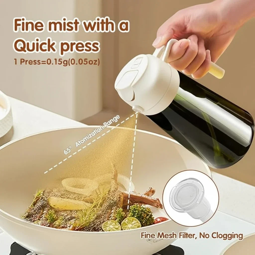 Glass Oil Dispenser Bottle with Spray Function