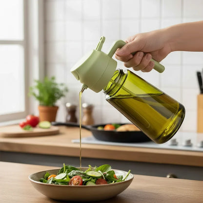 Glass Oil Dispenser Bottle with Spray Function