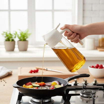 Glass Oil Dispenser Bottle with Spray Function