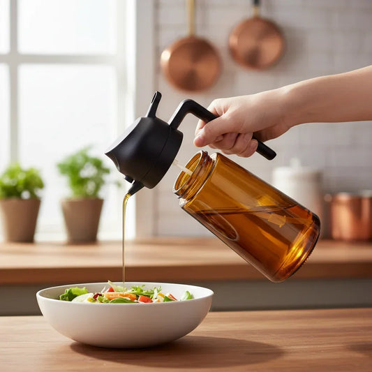 Bottiglia in vetro per olio con funzione spray