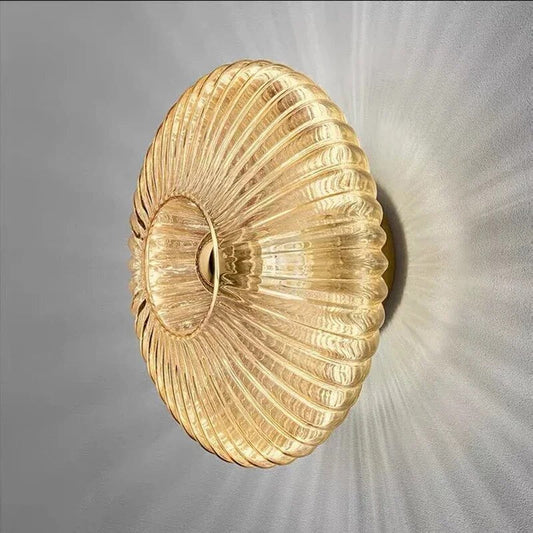 Glass Wall Lamp with Wavy Light Effect and Modern Design