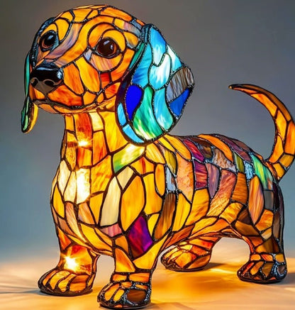 GlowPaw Dog Tribute Lamp Acrylic Night Light USB Powered