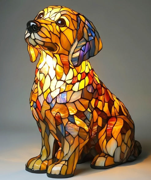 GlowPaw Dog Tribute Lamp Acrylic Night Light USB Powered