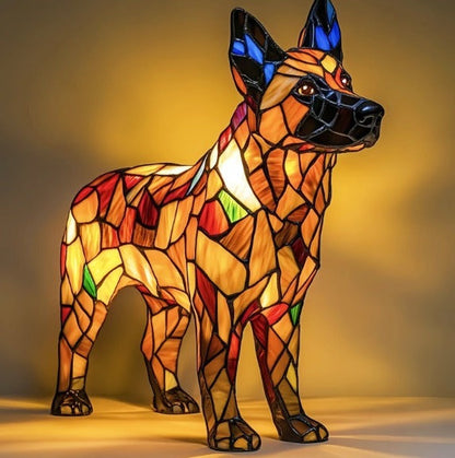 GlowPaw Dog Tribute Lamp Acrylic Night Light USB Powered