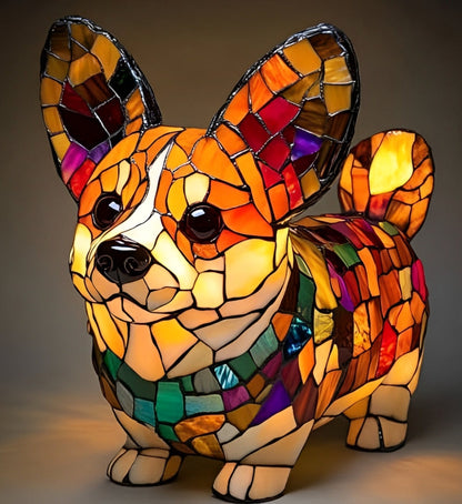 GlowPaw Dog Tribute Lamp Acrylic Night Light USB Powered