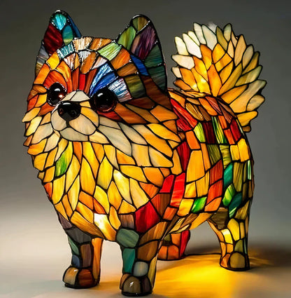 GlowPaw Dog Tribute Lamp Acrylic Night Light USB Powered