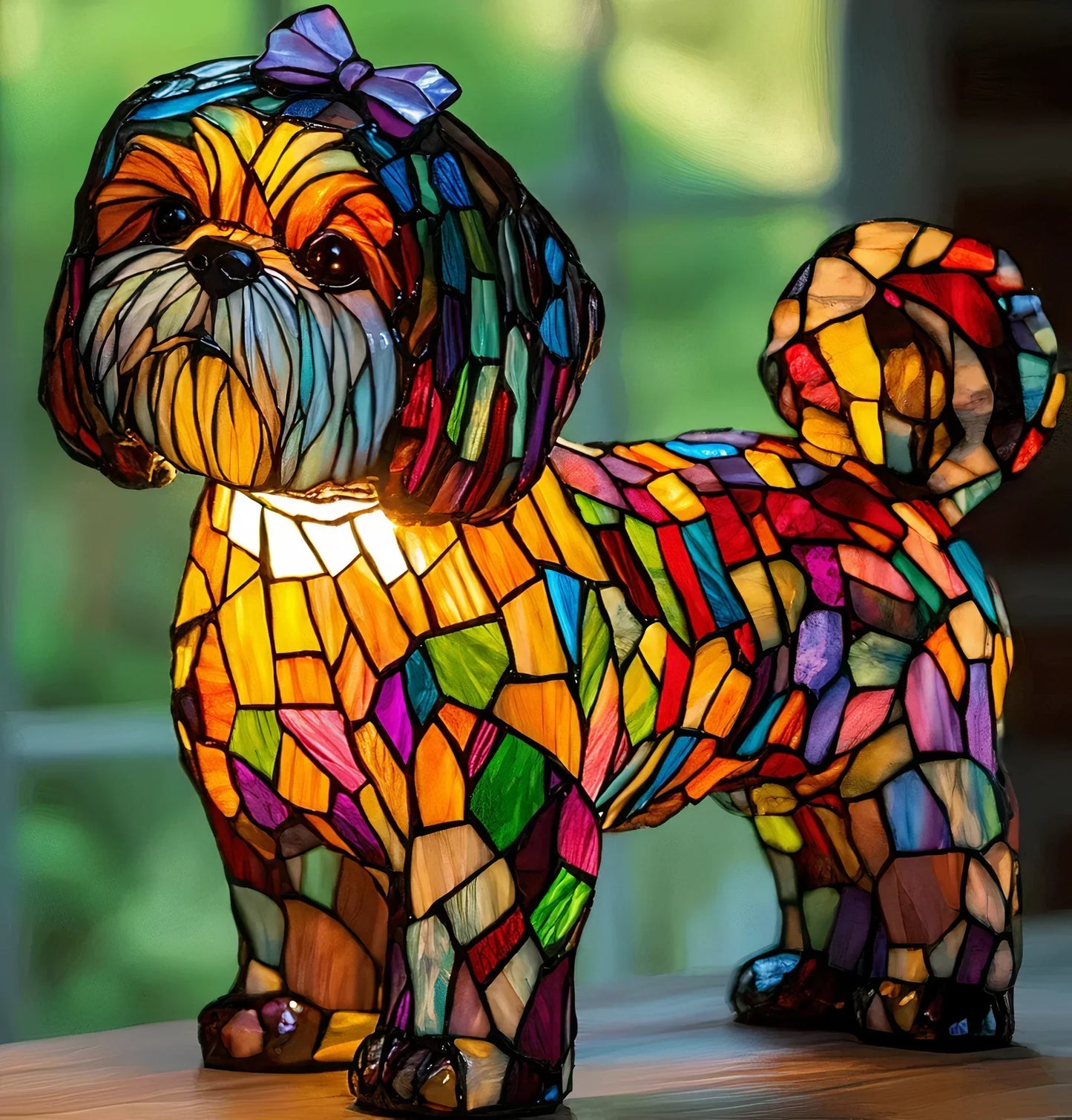 GlowPaw Dog Tribute Lamp Acrylic Night Light USB Powered
