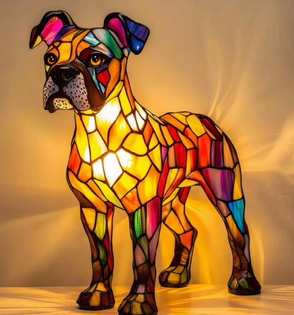 GlowPaw Dog Tribute Lamp Acrylic Night Light USB Powered