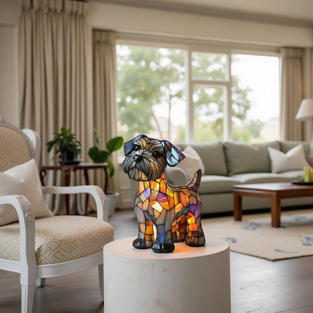 GlowPaw Dog Tribute Lamp Acrylic Night Light USB Powered