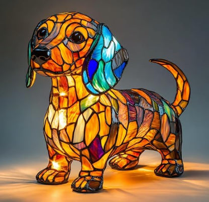 GlowPaw Dog Tribute Lamp Acrylic Night Light USB Powered