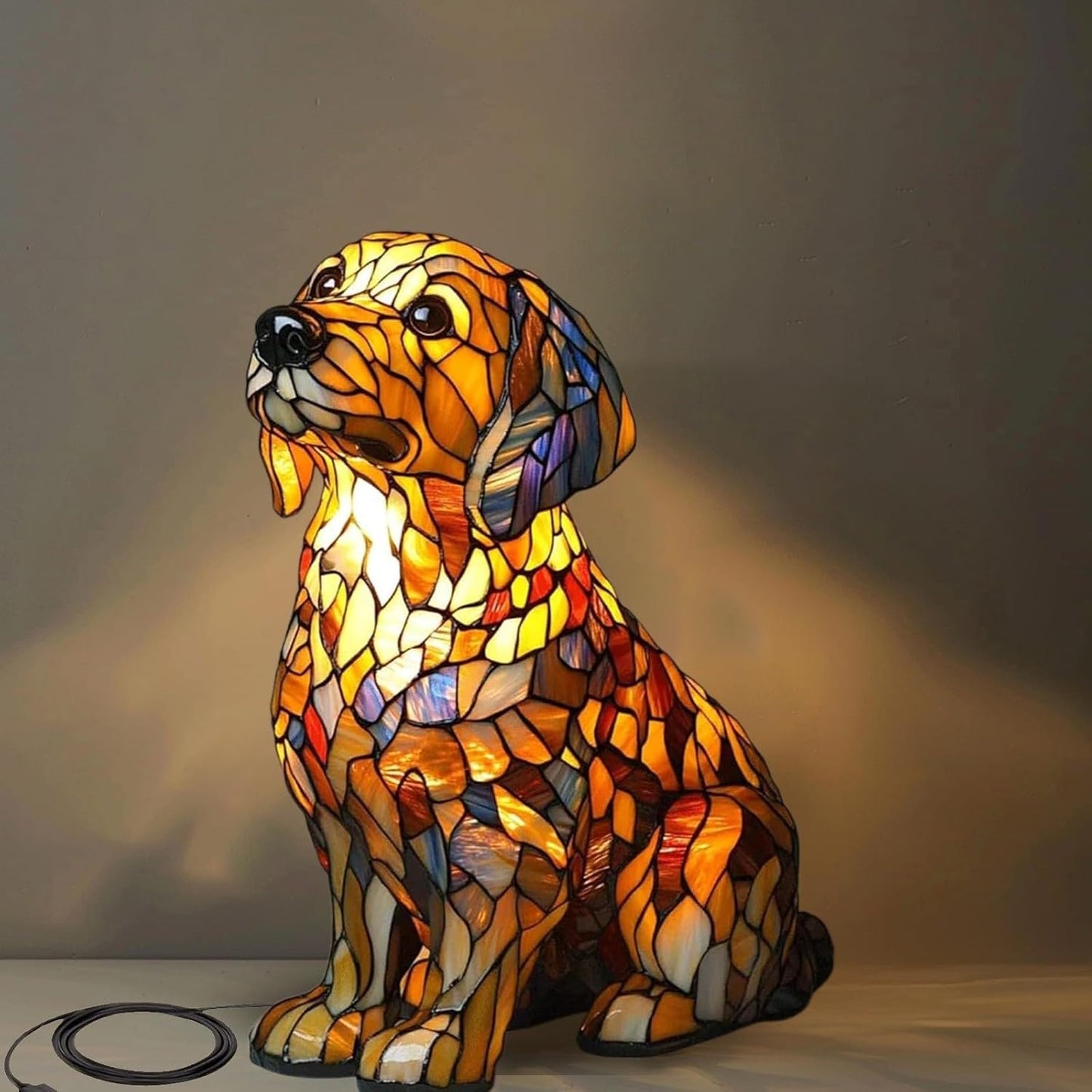 GlowPaw Dog Tribute Lamp Acrylic Night Light USB Powered