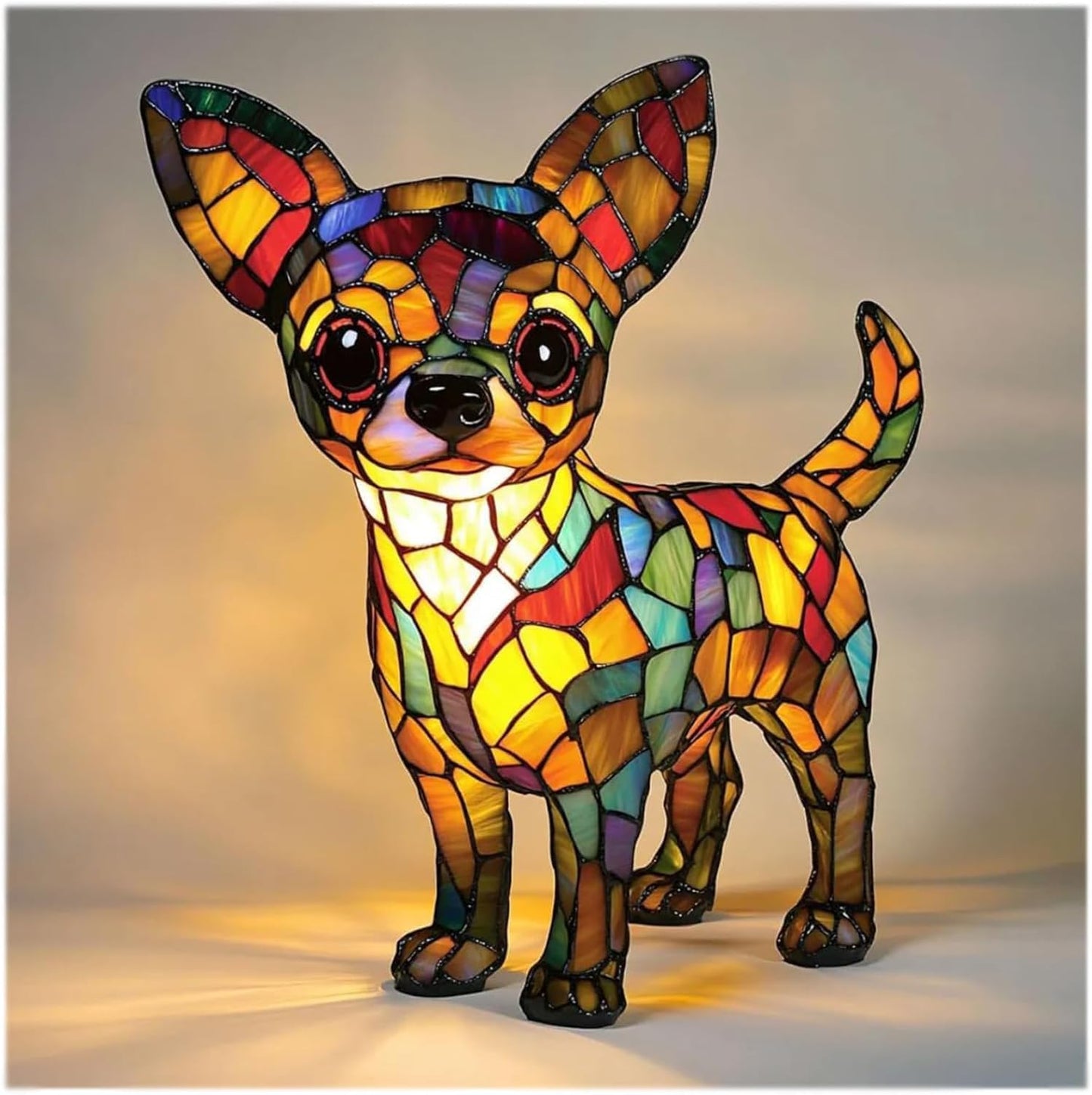 GlowPaw Dog Tribute Lamp Acrylic Night Light USB Powered