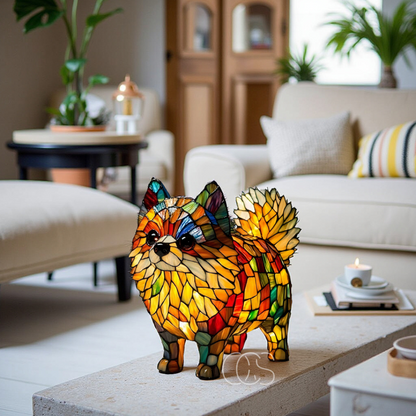 GlowPaw Dog Tribute Lamp Acrylic Night Light USB Powered