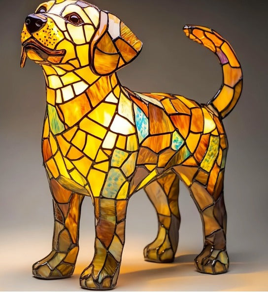 GlowPaw Dog Tribute Lamp Acrylic Night Light USB Powered