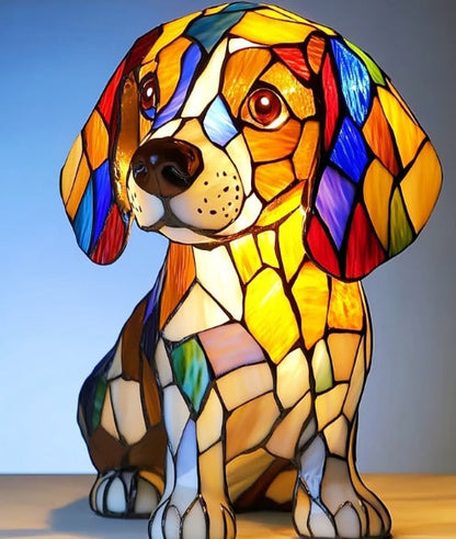 GlowPaw Dog Tribute Lamp Acrylic Night Light USB Powered