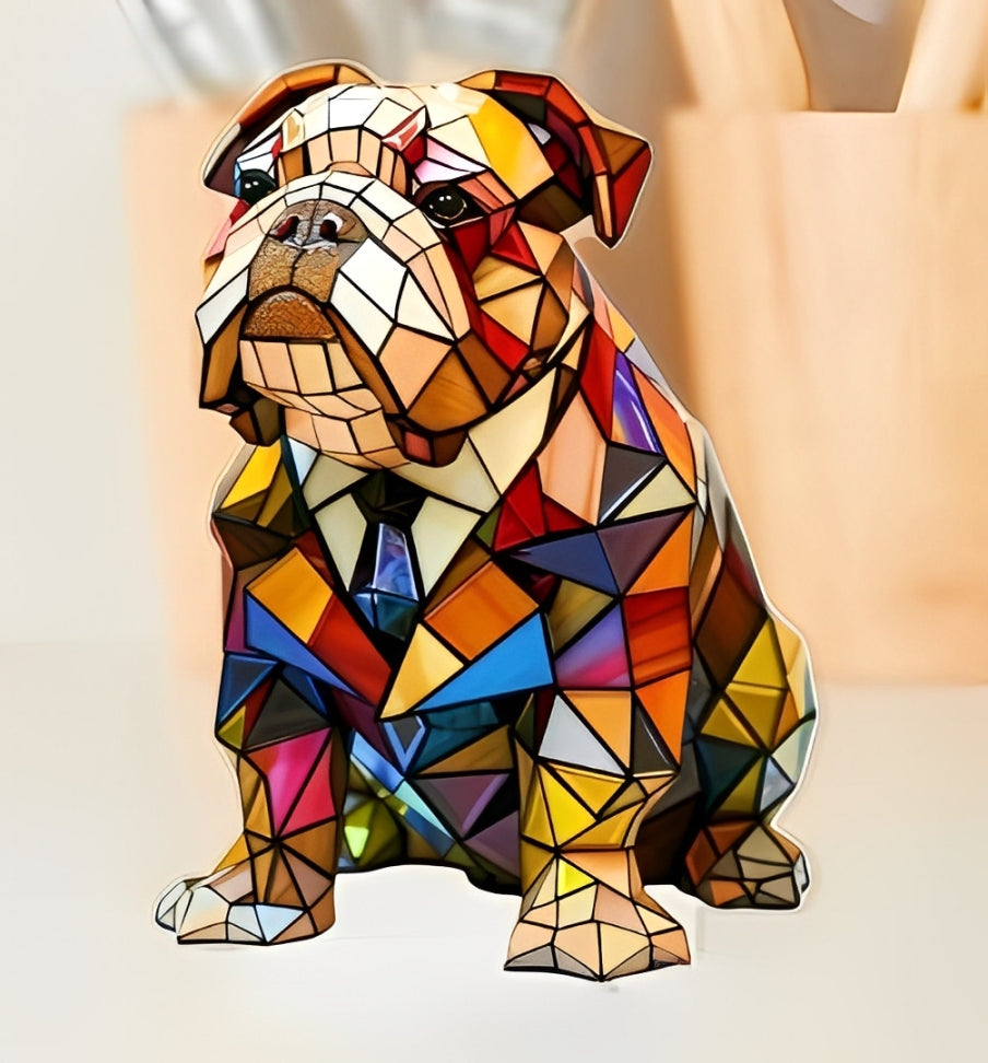 GlowPaw Dog Tribute Lamp Acrylic Night Light USB Powered