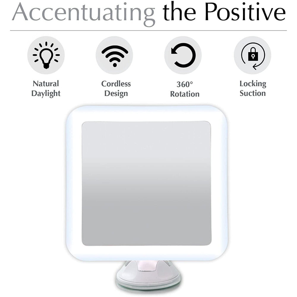 GlowView 10X LED Magnifying Mirror – Portable Makeup Mirror with Suction Mount