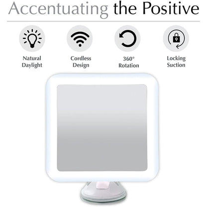 GlowView 10X LED Magnifying Mirror – Portable Makeup Mirror with Suction Mount