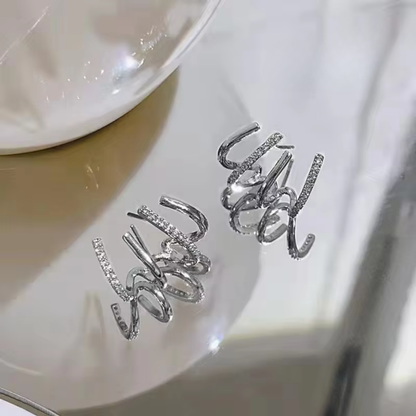 Gold Layered Hoop Earrings Minimalist Lightweight Jewelry