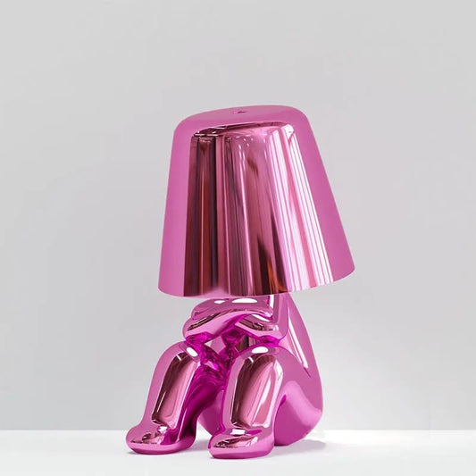 Goldie Resin Thinker LED Table Lamp – Warm White Artistic Desk Light