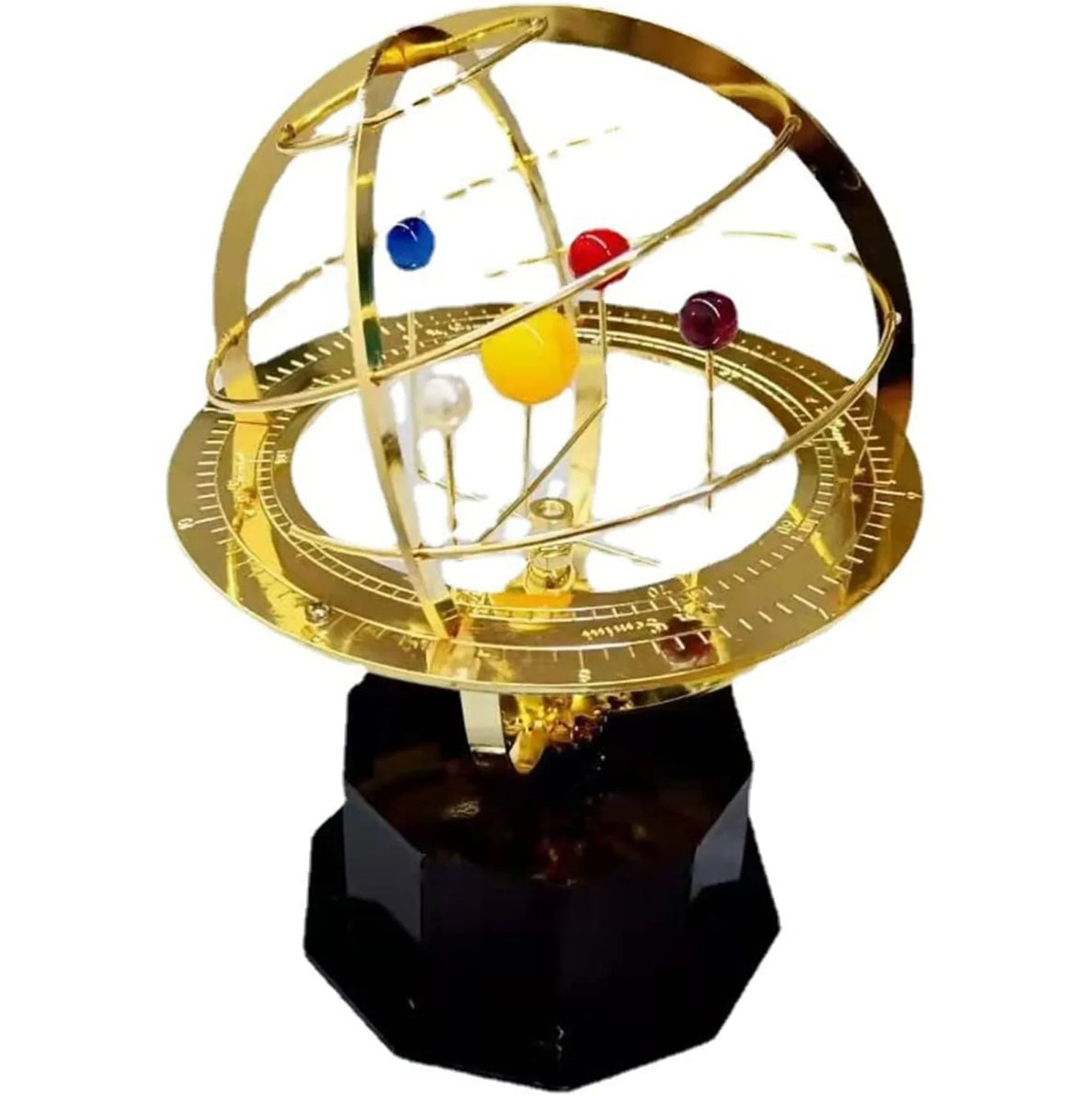 Grand Orrery Solar System Model Handcrafted Brass Planet Display