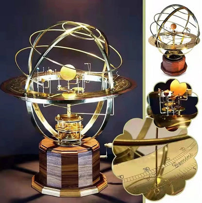 Grand Orrery Solar System Model Handcrafted Brass Planet Display