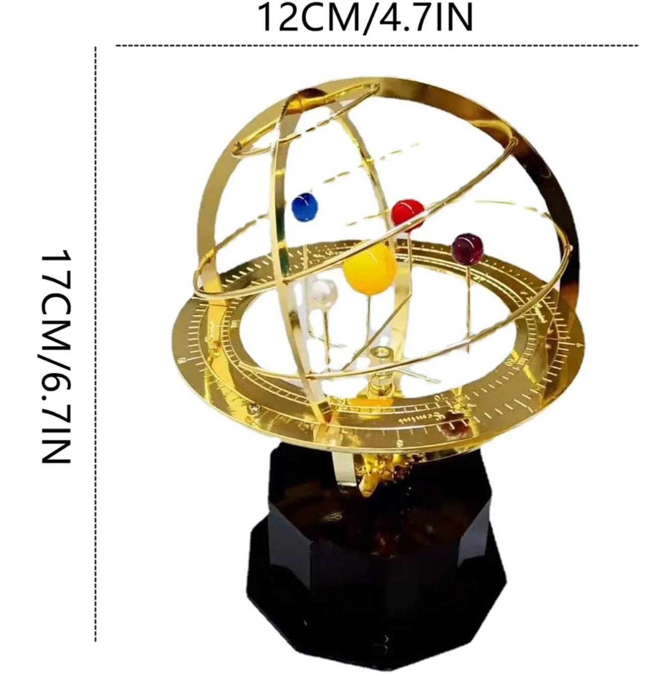 Grand Orrery Solar System Model Handcrafted Brass Planet Display