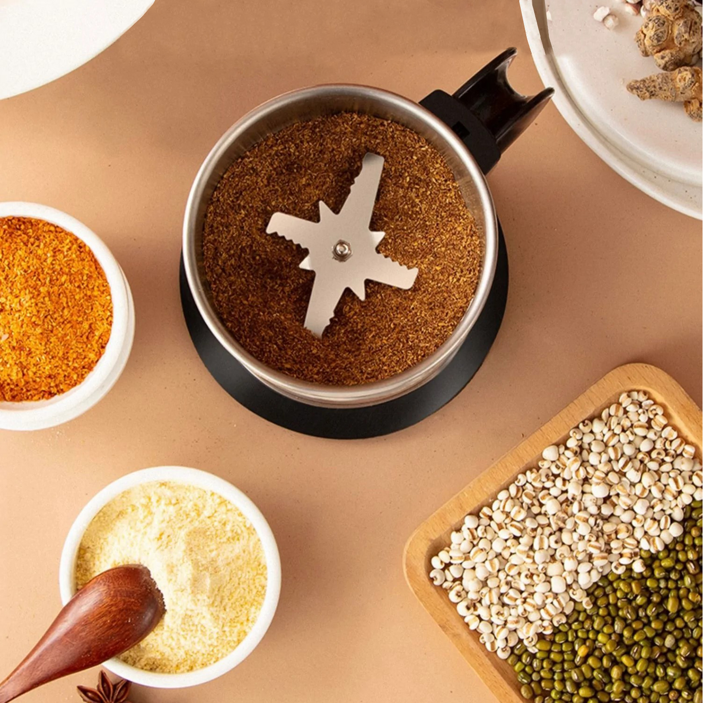 GrindMaster Electric Spice and Coffee Grinder with Stainless Steel Blades