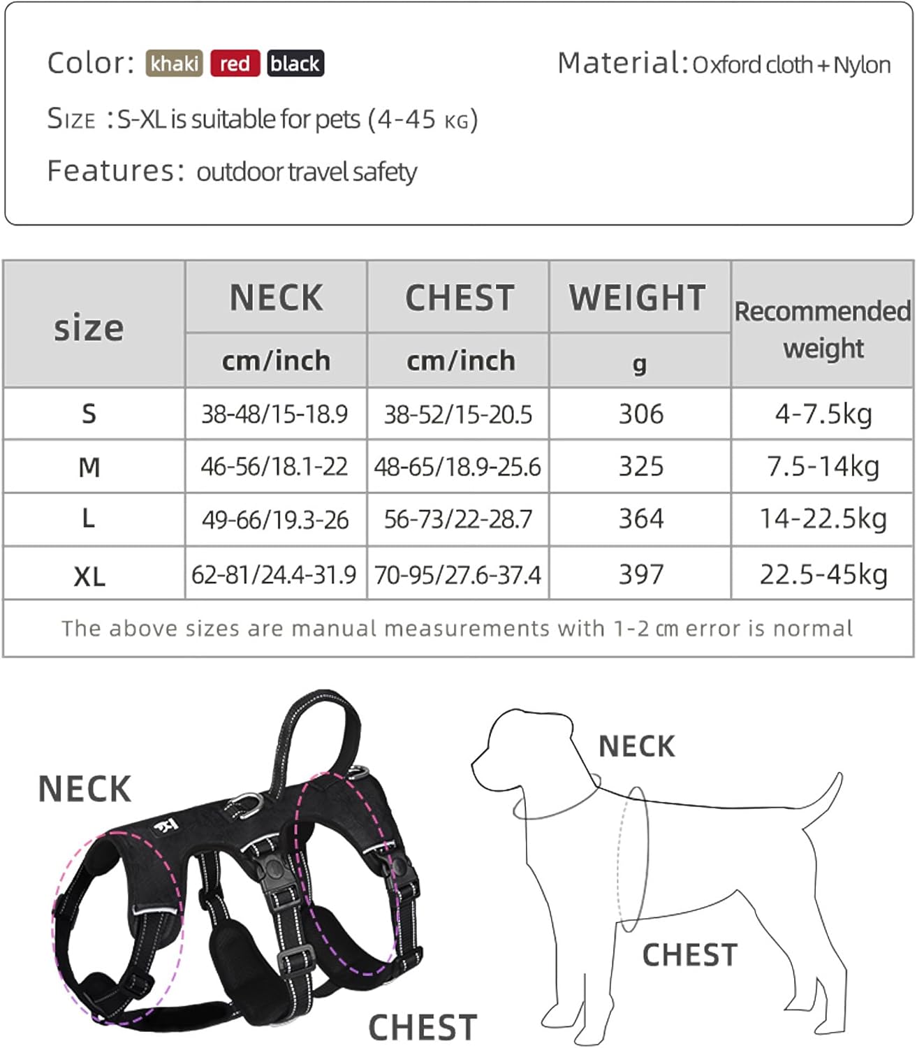 GripGuard Reflective No Pull Dog Harness with Adjustable Secure Fit