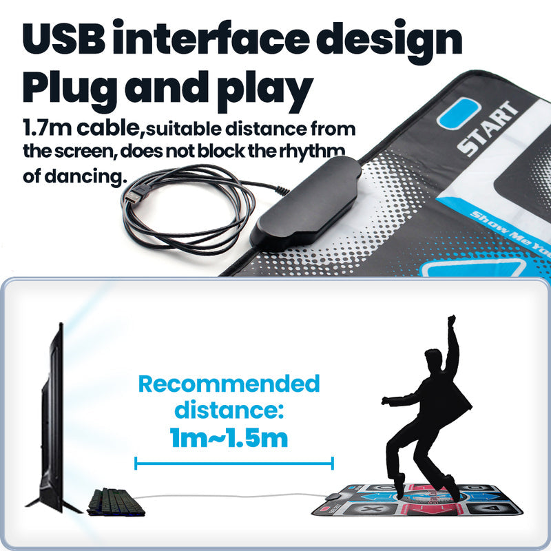 GroovePlay Dance Mat – Interactive TV & PC Fitness Game for All Ages