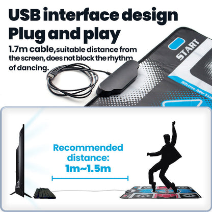 GroovePlay Dance Mat – Interactive TV & PC Fitness Game for All Ages